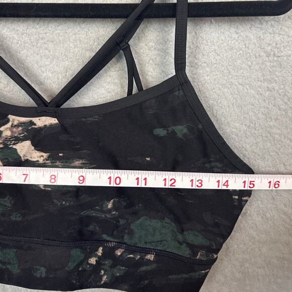 Donna Karan Active Women's Strappy Sports Bra Meatallic Camo Light Support SZ M - Picture 3 of 7